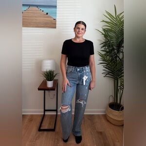Classic Blue Distressed Jeans
